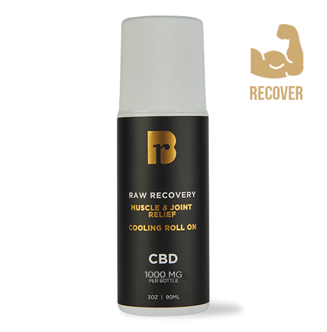 Raw Recovery Cooling Roll-on |  CBD, Menthol, Lavender, White Camphor, and Rosemary